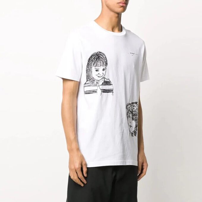 Tricou C/O Virgil Abloh „Alb”