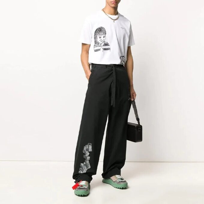 Tricou C/O Virgil Abloh „Alb”