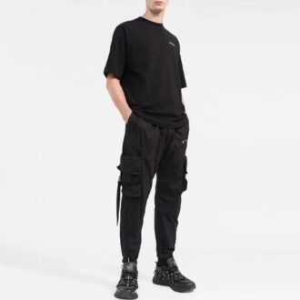 Tricou casual alb cu mâneci scurte și imprimeu cu litere Off-White pentru bărbați