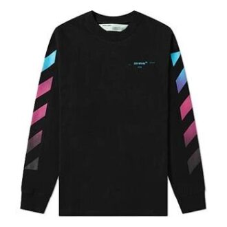 Tricou cu guler rotund și imprimeu diagonal