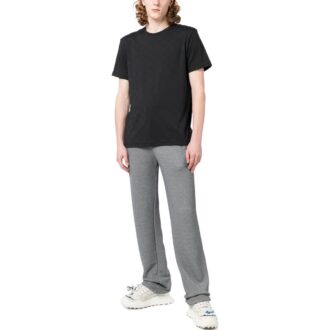 Tricou cu guler rotund și imprimeu monogramă
