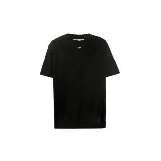Tricou cu guler rotund și mâneci scurte, imprimeu cu săgeată, negru