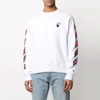 Tricou cu guler rotund pentru bărbați SS21 Marker Arrows, alb