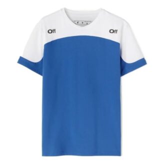 Tricou cu imprimeu logo și blocuri de culoare „Albastru Alb”