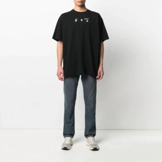 Tricou cu imprimeu „Negru/Alb”