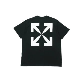 Tricou cu imprimeu pe piept, mânecă scurtă, negru