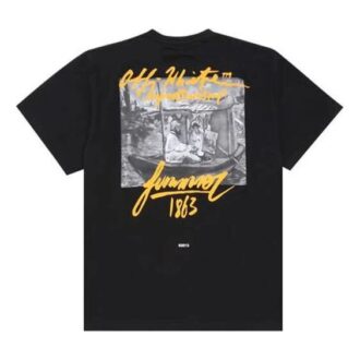 Tricou cu mânecă scurtă din bumbac, imprimat, negru, croială largă în stil de pantaloni scurți