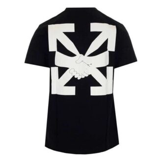 Tricou cu mânecă scurtă și imprimeu Agreement, negru