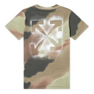 Tricou cu mânecă scurtă și imprimeu camuflaj