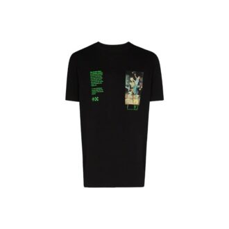 Tricou cu mânecă scurtă și imprimeu cu personaje scheletice, versiune standard, negru