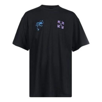 Tricou cu mânecă scurtă Liquid Over din anii ’90 „Negru/Albastru”