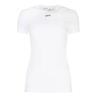 Tricou cu mânecă scurtă Off-White Logo, alb