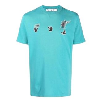 Tricou cu mânecă scurtă Off-White x MLB Miami Marlins „Lake Blue”