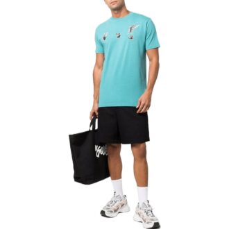 Tricou cu mânecă scurtă Off-White x MLB Miami Marlins „Lake Blue”