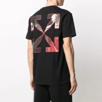 Tricou cu mânecă scurtă pentru bărbați cu logo Arrows schițat