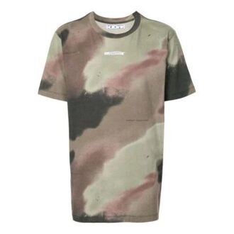 Tricou cu mânecă scurtă pentru bărbați FW20 cu logo imprimat „Arrows”, verde