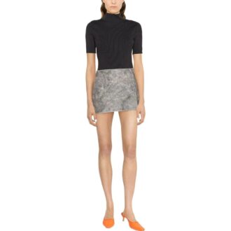 Tricou cu nervuri și logo Off-White „Negru”