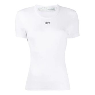 Tricou cu pantaloni scurți din bumbac Off-White cu logo tipărit