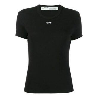 Tricou cu pantaloni scurți din bumbac Off-White cu logo tipărit