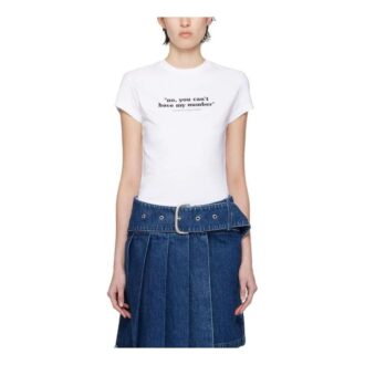 Tricou din bumbac Off-White cu Quote „White Black”
