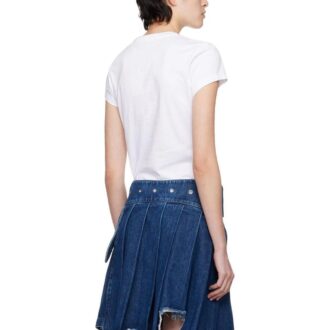 Tricou din bumbac Off-White cu Quote „White Black”