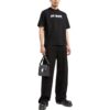 Tricou negru cu mânecă scurtă Off-White pentru bărbați din colecția SS22, cu imprimeu cu litere